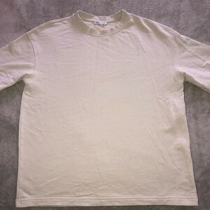 Zara Women’s Beige/Cream T-Shirt, Short Sleeve, Top